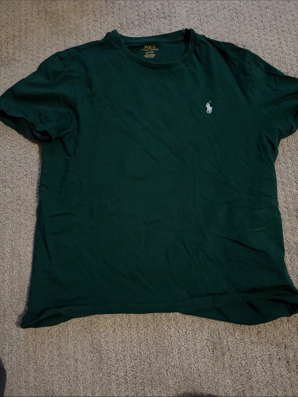 Polo by Ralph Lauren Forest Green Crewneck Tee with Pony Logo